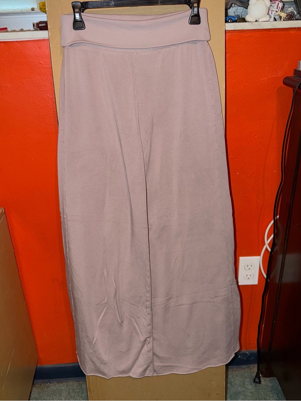 Aerie/Offline Mauve Fold Over Wide Leg Sweatpants